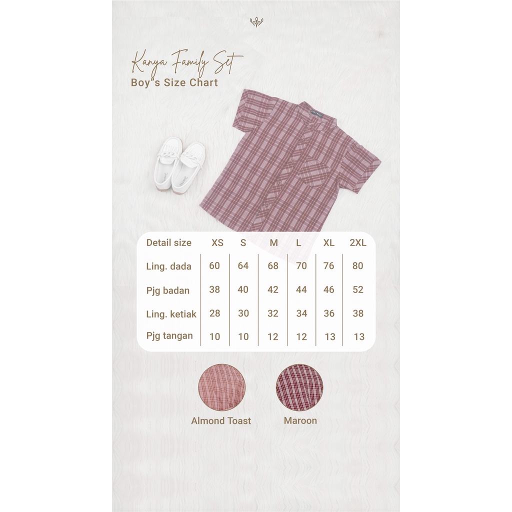 Wimi.id Kanya Family Set - Maroon  | Family Set