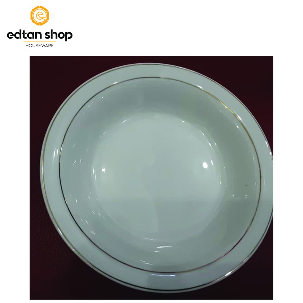 Piring keramik putih 23cm piring keramik putih polos 23cm piring keramik les kuning 23cm ISI 3 PCS