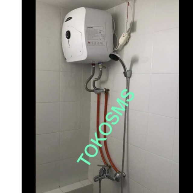 Acesories paket 6 acesories water heater komplit tanpa bobok tembok