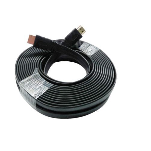 Kabel hdmi flat 1.4 10m male-male 3d full hd non brand for pc laptop ps 3 4 5- Cable hdtv 10 meter 1080p