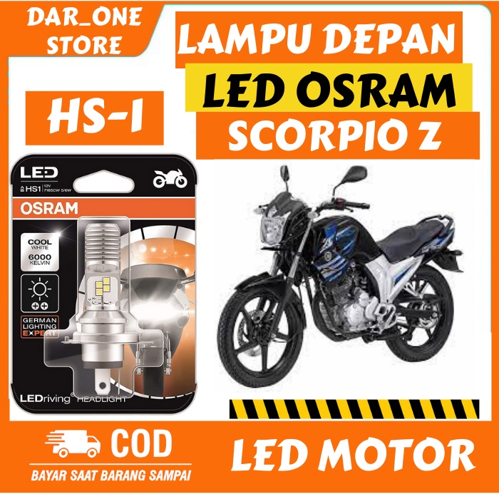 LAMPU DEPAN LED OSRAM YAMAHA SCORPIO Z ORIGINAL BERGARANSI
