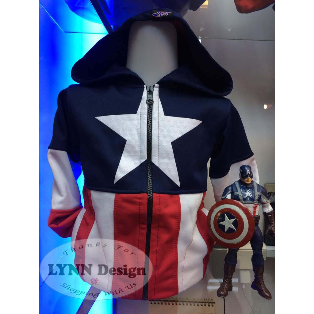 Jaket Kostum anak cowok Super Hero Marvel Spiderman/Captain America/ Batman/ Naruto