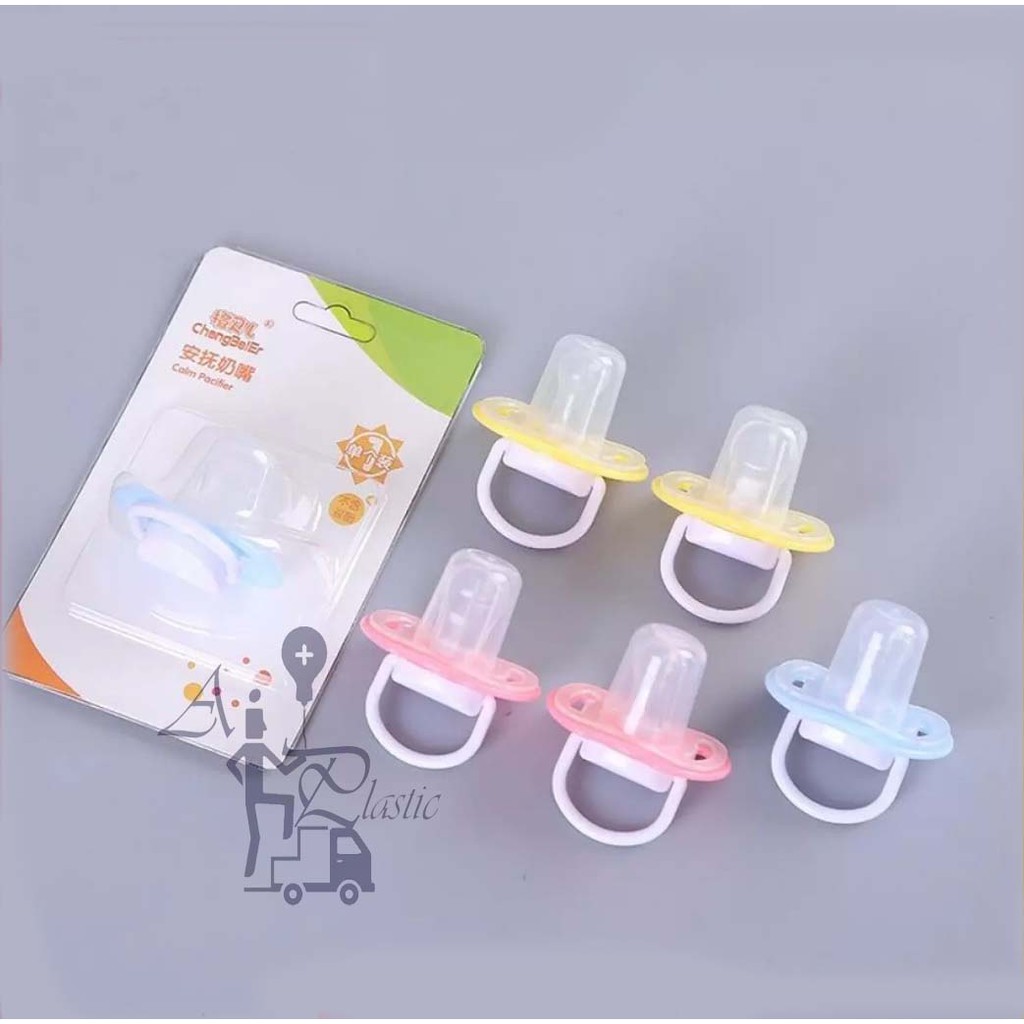 AIO Plastic-Empeng Bayi Dot Bayi Bulat Pola Kartun Baby Pacifier Soother