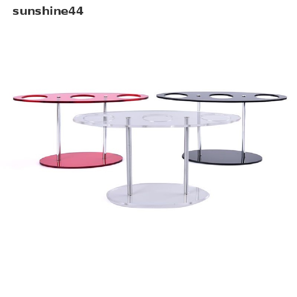 Sunshine Holder Es Krim Cone 3 Lubang Bahan Akrilik Transparan Dapat Dilepas / Digunakan Kembali