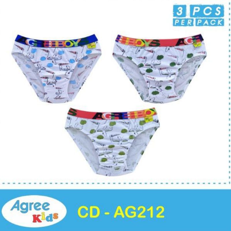 CD Agree Kids (3pcs)/Celana Dalam Anak Laki-Laki Agree AG212/AG211/AG213 Premium