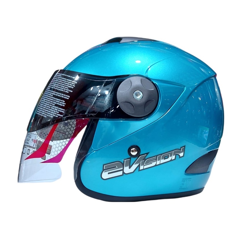 Helm KYT 2 Vision Ice Blue Glossy Original Half Face