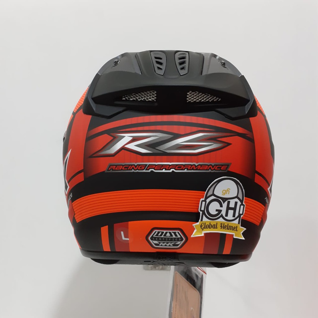 HELM NHK R6 CUBE RED DOFF NHK R-6 MOTIF CUBE RED DOFF