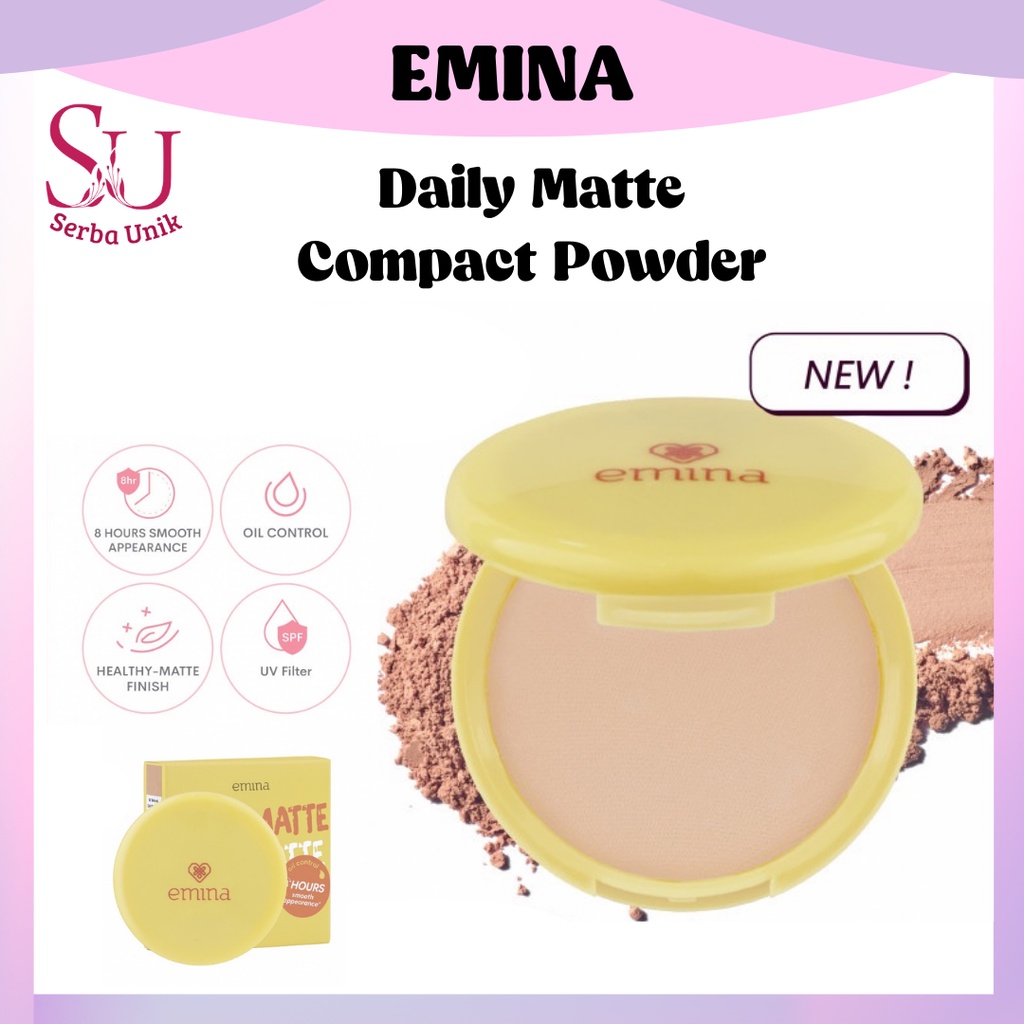 Emina Daily Matte Compact Powder 11g | Bedak Padat