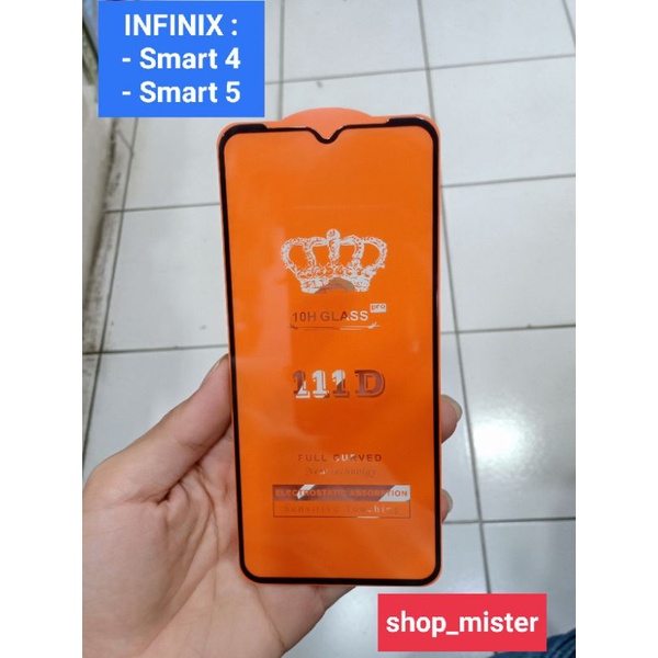 Tempered Glass Anti Gores Kaca Full Layar INFINIX Smart 4 Smart 5
