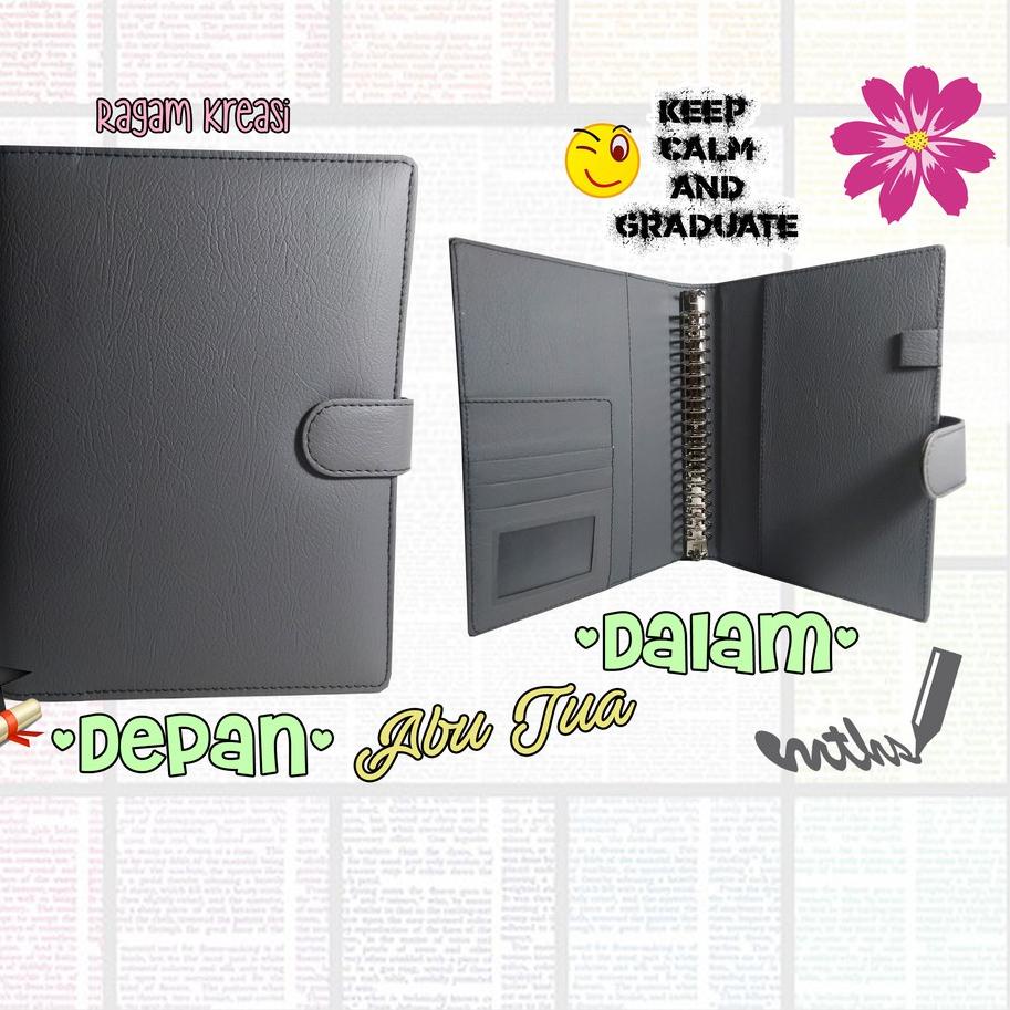 

[Stok lagi] GUC~1063.☛ Binder Polos KULIT 20 Ring A5.VR.43 ⭐thanks