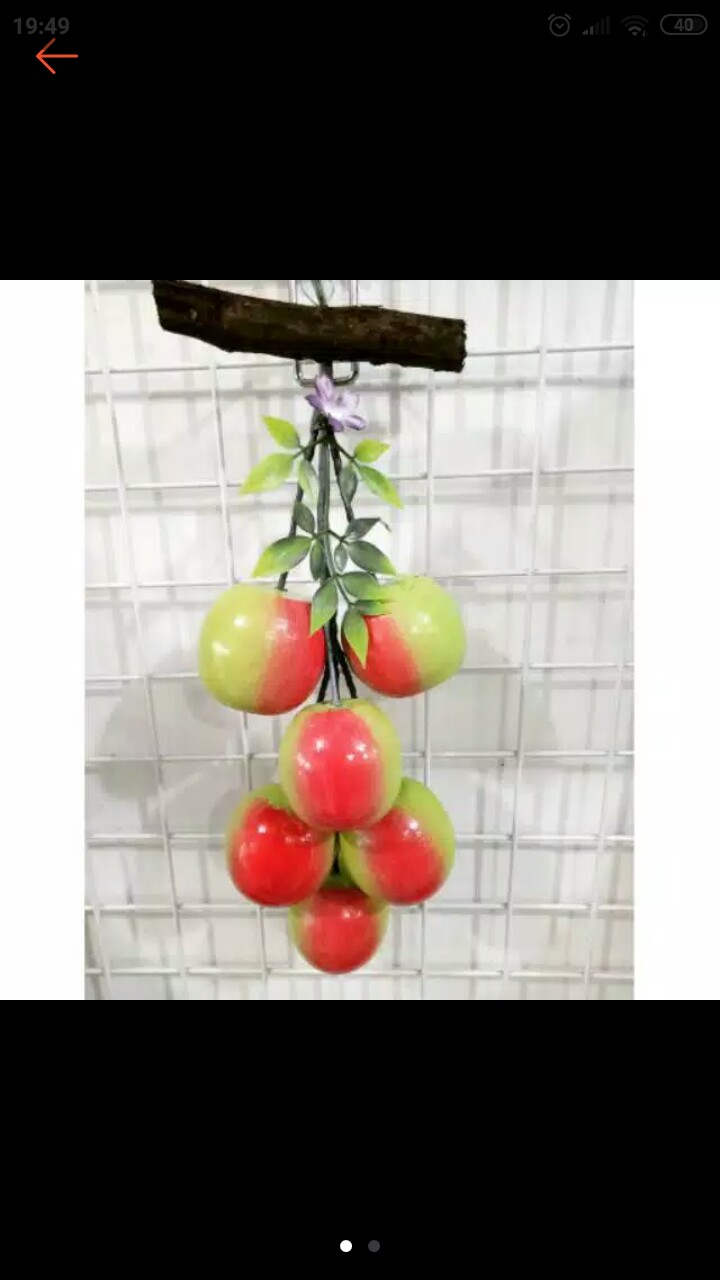 Buah Kayu Apel Hijaj Buah Artifisial Hiasan Dinding