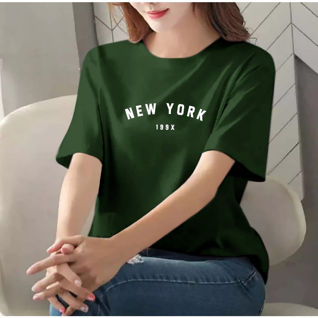 (BISA COD)~BAJU NEW YORK LENGAN PENDEK GIRL TERBARU-KAOS DISTRO WANITA KEREN LENGAN PENDEK KEKINIAN-BAJU CEWEK TRENDY TERLARIS