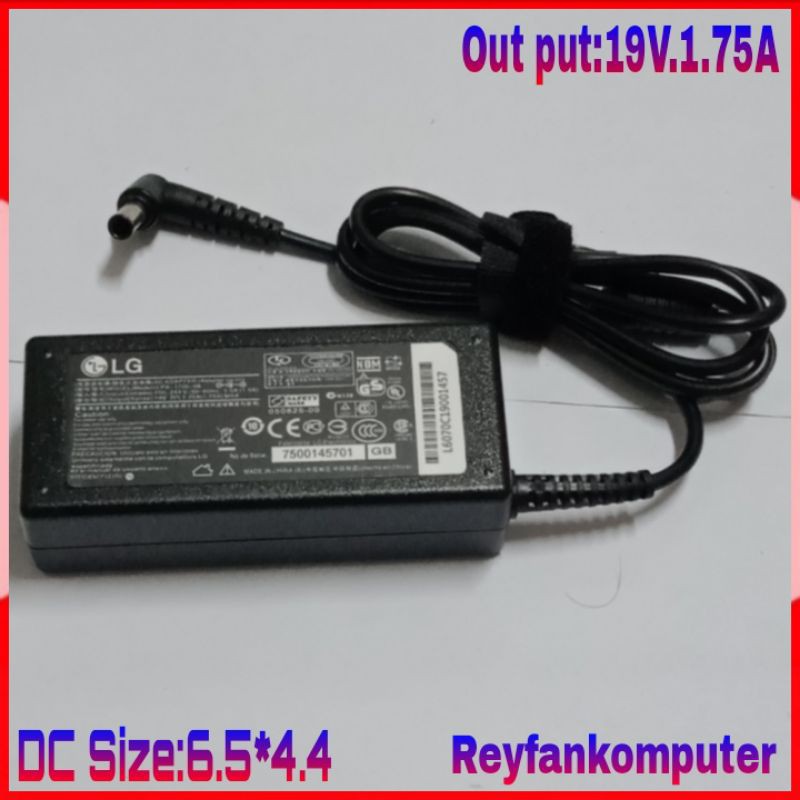 Adaptor Charger laptop LG Original 19V - 1.75A Jarum