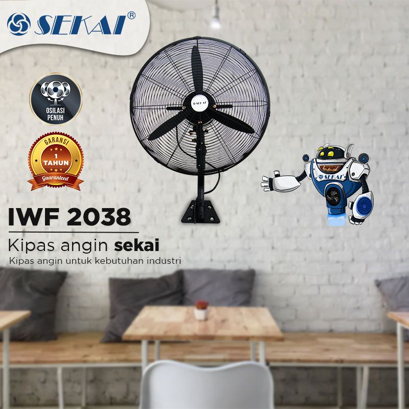 Sekai Kipas Dinding 20 inch Kipas Industri IWF 2038