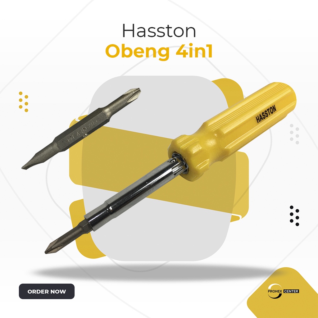 HASSTON PROHEX Obeng 2 Way 4 in 1 (2600-002)