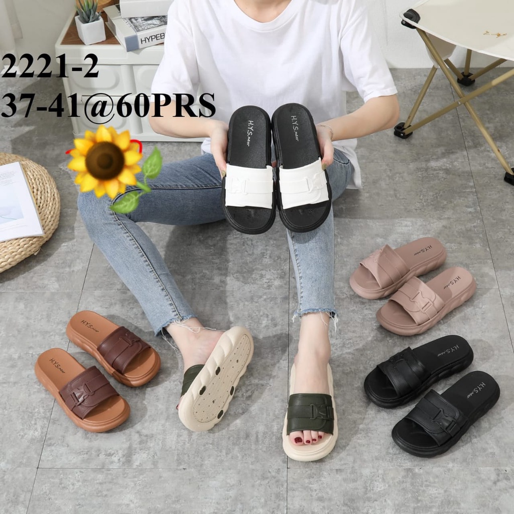 Sandal Karet Jelly Wedges Wanita import Model Terbaru Original Kekinian by AGUNG STYLE Balance 2221-2