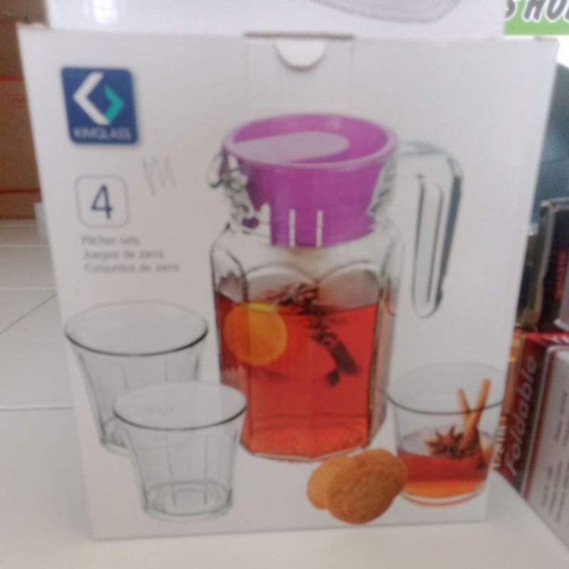 Kimglass Pitcher/Teko Set 4 in 1