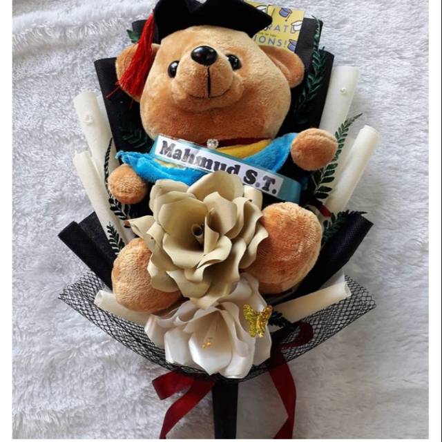 Buket boneka teddy dan bunga murah