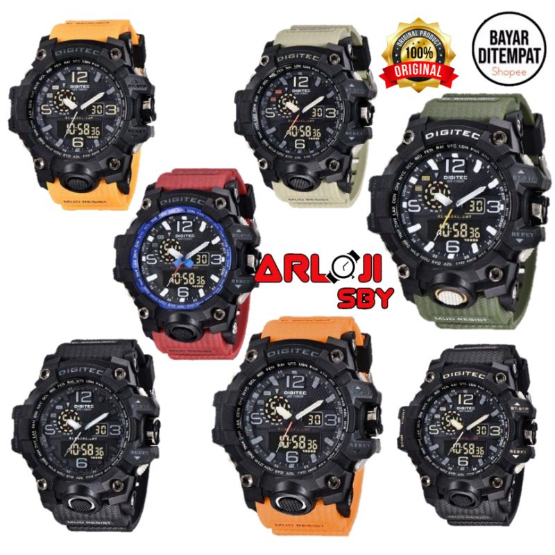 Jam tangan pria Digitec DG 2093 sport original tahan air