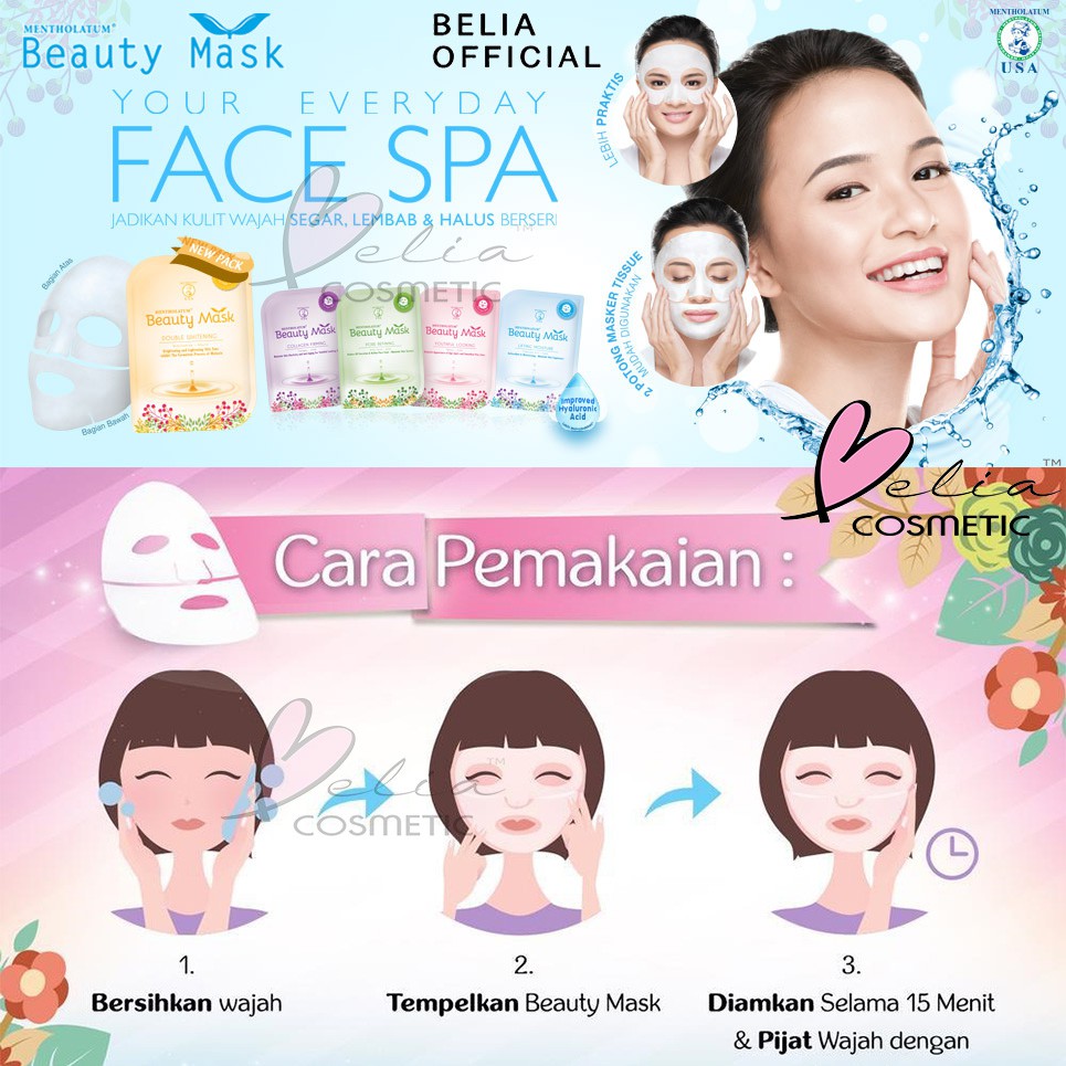 ❤ BELIA ❤ Rohto Mentholatum Beauty Mask Sheet Mask 24mL | Revitalize Peel Off Mask 40g | paper mask masker wajah kecantikan