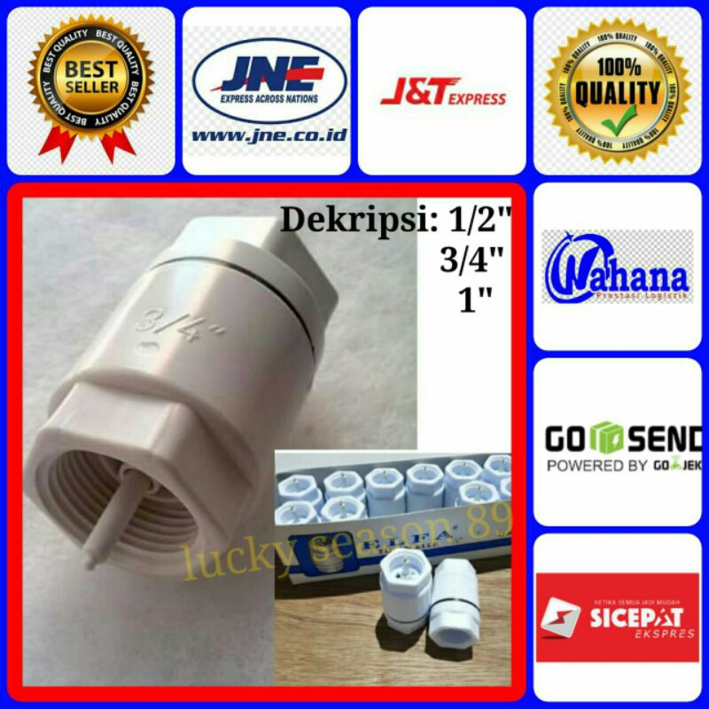 Tusen Klep Pvc 3 ukuran/Tusen Klep Plastik/Tusen Klep Pvc/Otomatis Pompa