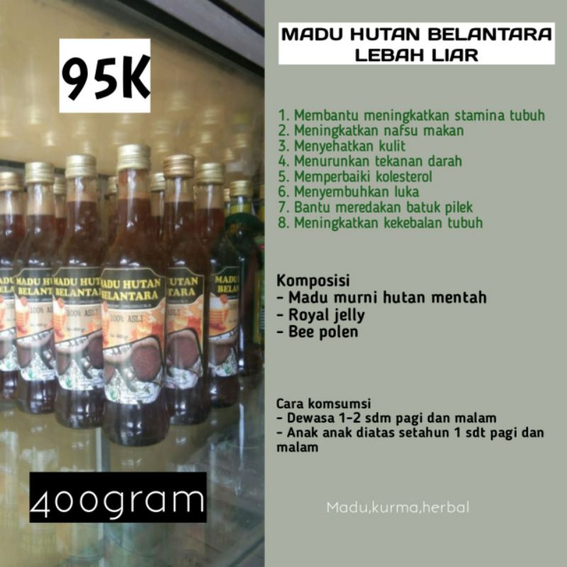 

Madu hutan belantara madu mentah ORI