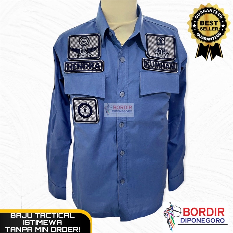 KEMEJA TACTICAL LAPAS KUMHAM PREMIUM CUSTOM BORDIR | BAJU TACTICAL LAPAS LENGAN PENDEK | BAJU PDL PO