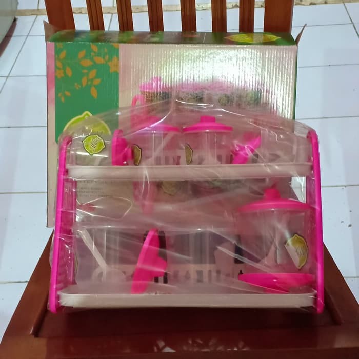 

Tempat Bumbu Plastik Dengan Rak isi 7 pcs