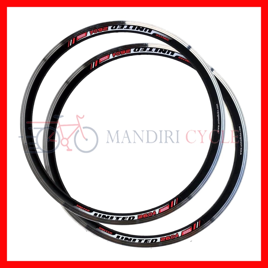 Rims Velg Sepeda United 26 (2604) Alloy Double Wall MTB Federal 36 HOLE