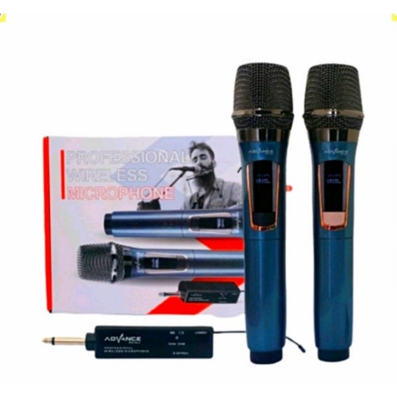 Advance MIC 301 DOUBLE Mic Wireless Microphone Bluetooth Karaoke BONUS Baterai