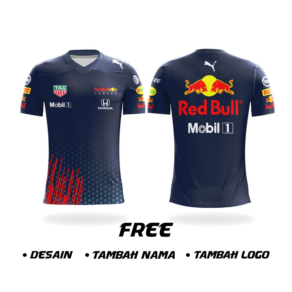 Kaos Baju Jersey F1 Formula One Team Redbull Racing 2021 Full Print RED BULL BALAP