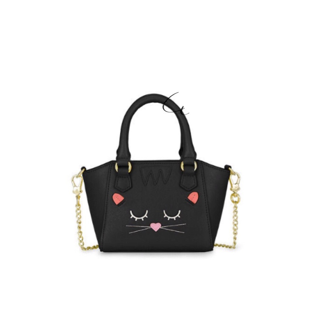 GRATIS ONGKIR    Tas slingbag wanita cute sleepy cat hidung love mox    TERBARU