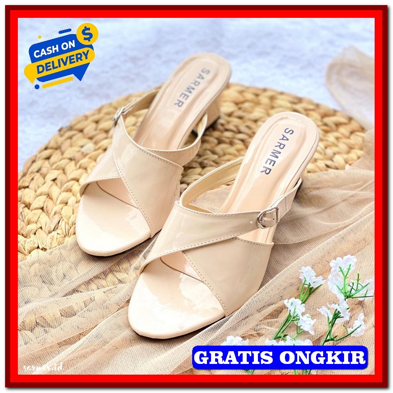 Sepatu Sandal High Heels Hils Haihils Pesta Wanita Cewek Kondangan Hak Tinggi Tahu Terbaru Elsa (Kod