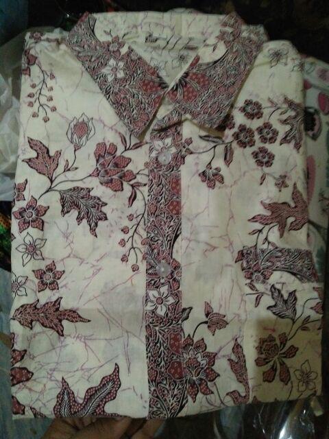 Sarimbit Keluarga/ Family Batik Gamis Wanita Kd Melati Dasar Krem Pink
