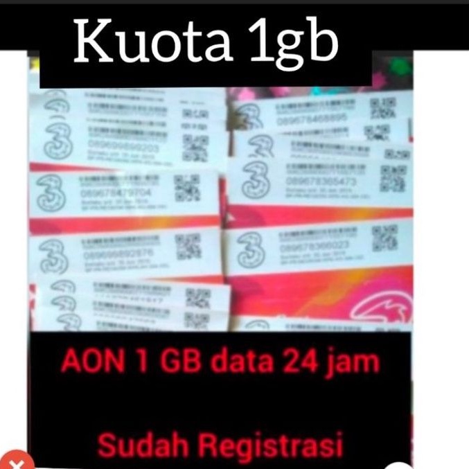 Kartu perdana tri 1gb aon nasional