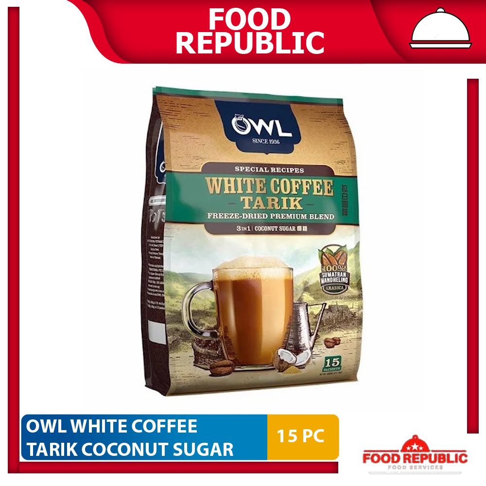 Owl White Coffee Tarik 3 In 1 15 Pc Coconut Sugar Rasa Kelapa Halal