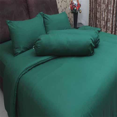 Н﹩ Kt045 Нν Sprei Motif Daun Palma Hitam Putih Katun Lokal Star U UC686 Seprei Polos - Hijau Tua (