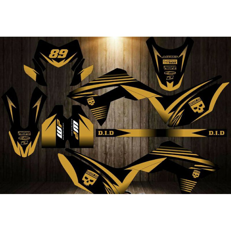 Decal Crf 150 L full Body Kombinasi Warna Gold