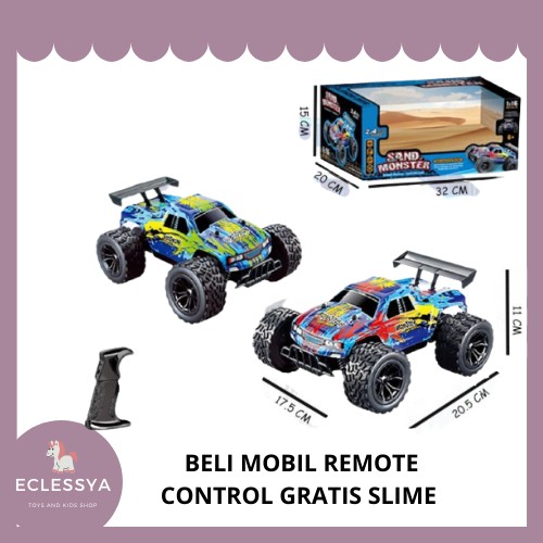 [GRATIS SLIME] Mainan Anak Mobil Remote Remot Kontrol Control RC Sand Monster Murah