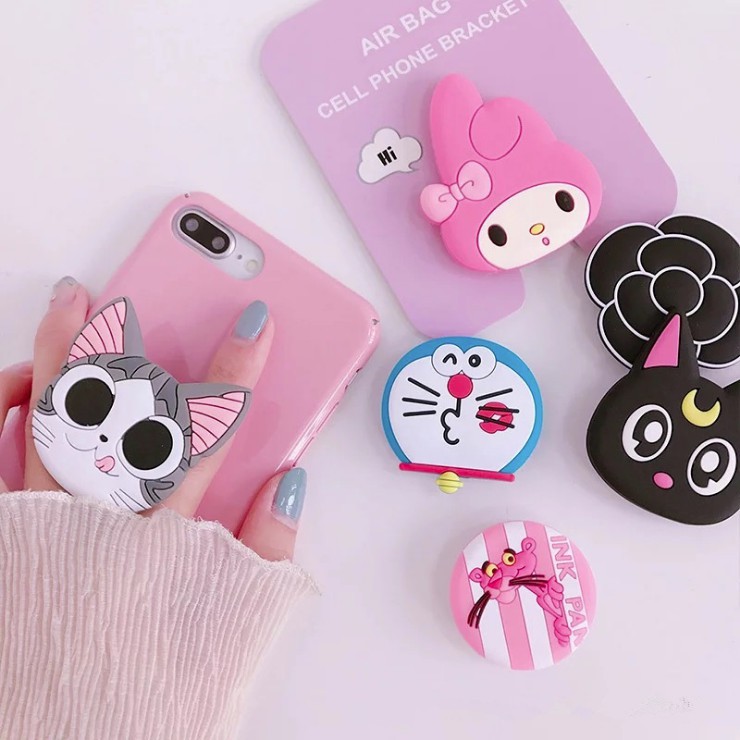 ~ PIYOSHI08 ~ Pop Socket 3D Karakter Kartun Socket HP Cartoon Lucu Murah AF41