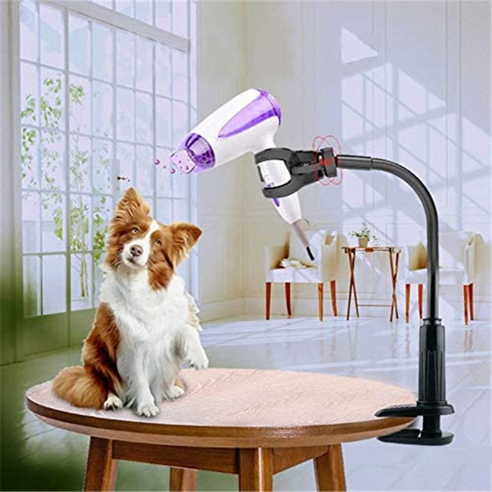 SUYOU Dog Supplies Pet Grooming Shelf Trimmer Tools Hands-Free Hair Dryer Bracket Hair Drye Holder Dog Grooming 360 Degree Adjustable Clamp Safe Rotatable