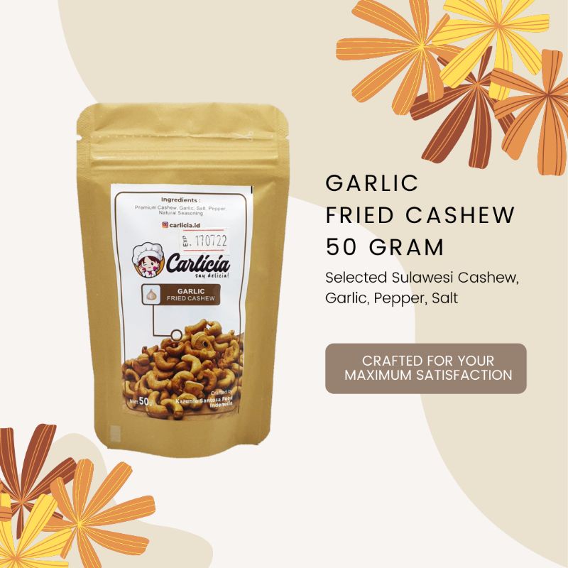 

Kacang Mete Garlic Carlicia 50gr Snack Cemilan Mede Goreng No MSG