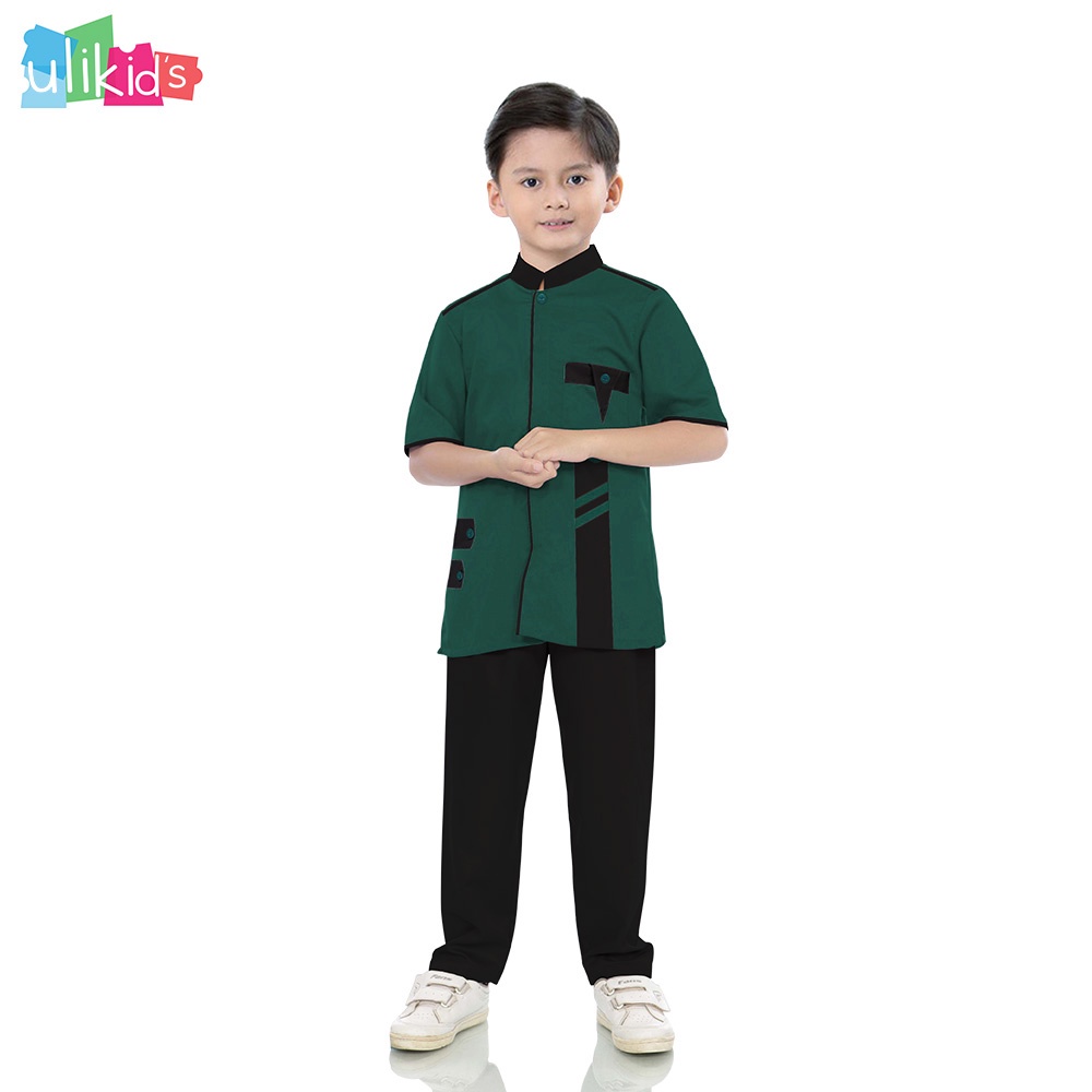 Ulikids Setelan Baju Koko Anak Laki Laki Model Yazan Bahan Katun Toyobo Premium (COD) (PROMO)-4