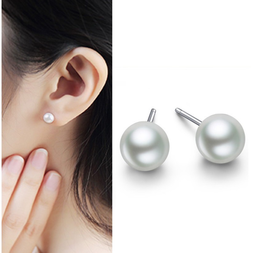 Anting Tindik Stud Wanita Mutiara B478 Korea Fashion Women Pearl Earring Giwang Cewe Anti allergi