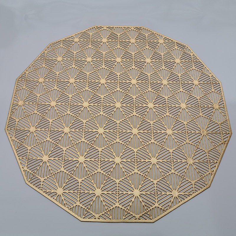 PVC Polygon Placemat /Tatakan Alas Piring Meja Makan Anti air Panas