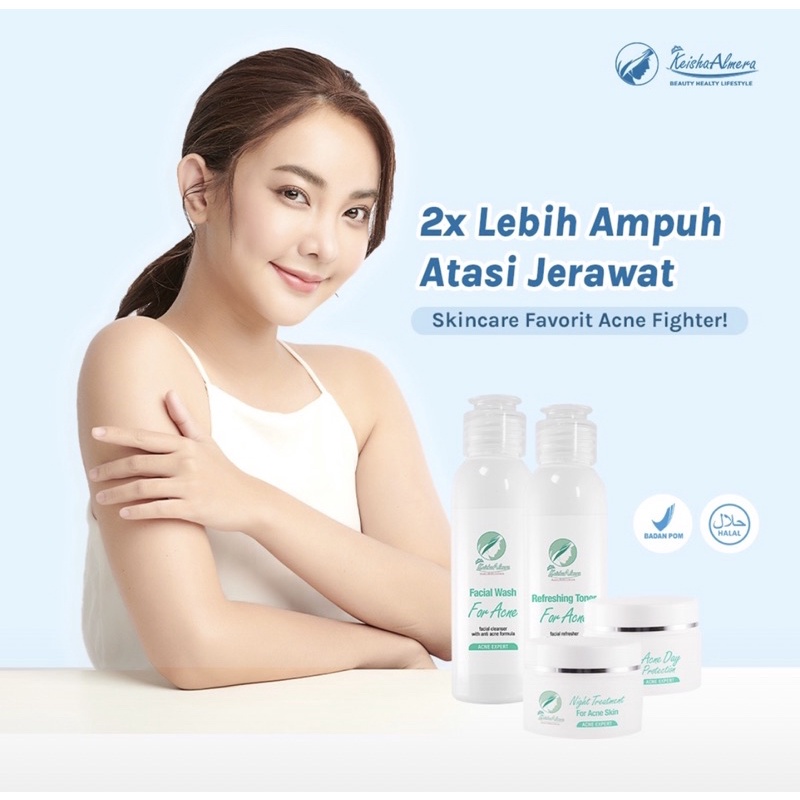 Keisha Almera Skincare - PAKET ACNE WHITENING SERIES BEST SELLER