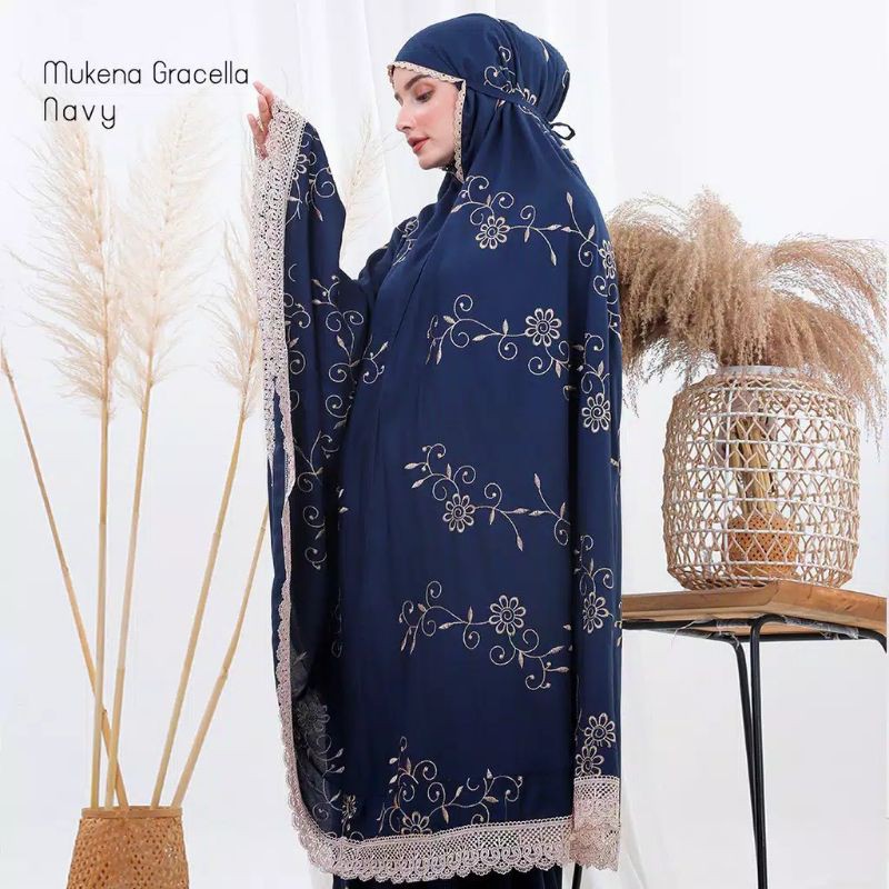 Mukena Dewasa Rayon Gracella Bordir Jumbo