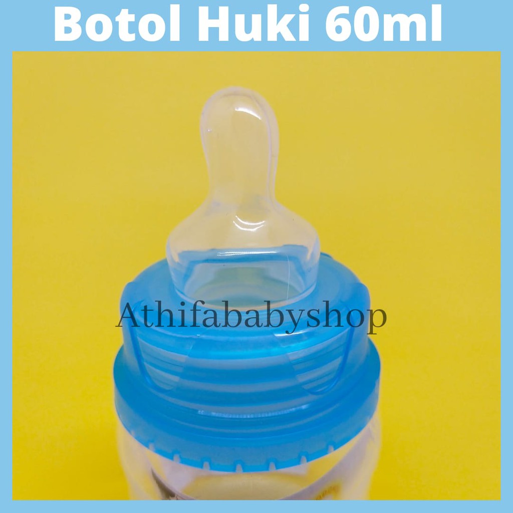 Botol Susu Dot Bayi 60ml HUKI NEWBORN Kecil Baru Lahir Dot Susu Bayi Botol ASI Perah Tempat ASIP