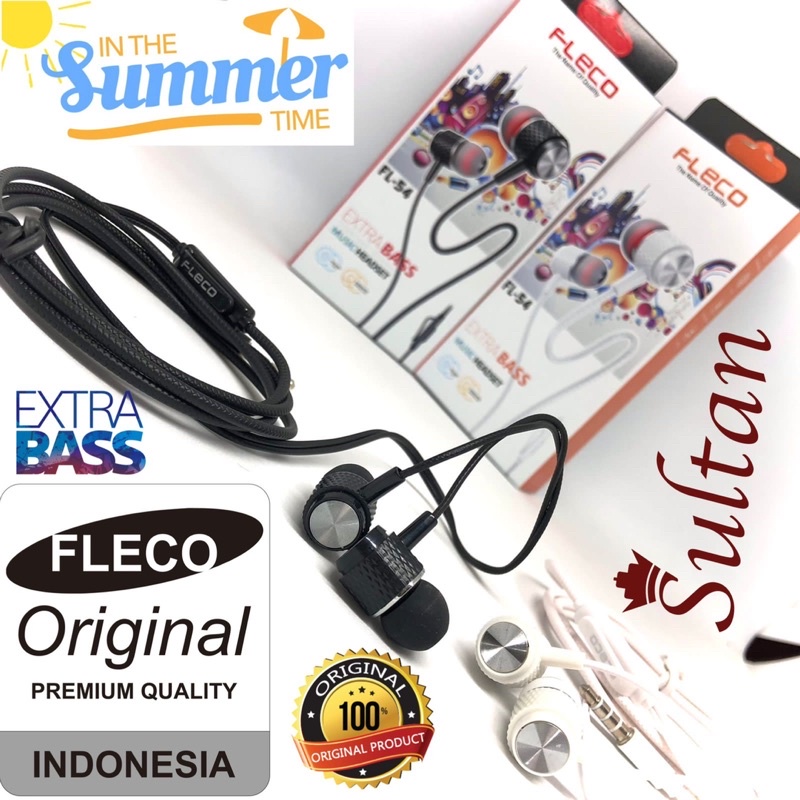 HANDSFREE FLECO F-54 EXTRA SUPER BASS EARPHONR FLECO F54 PROMO SEN