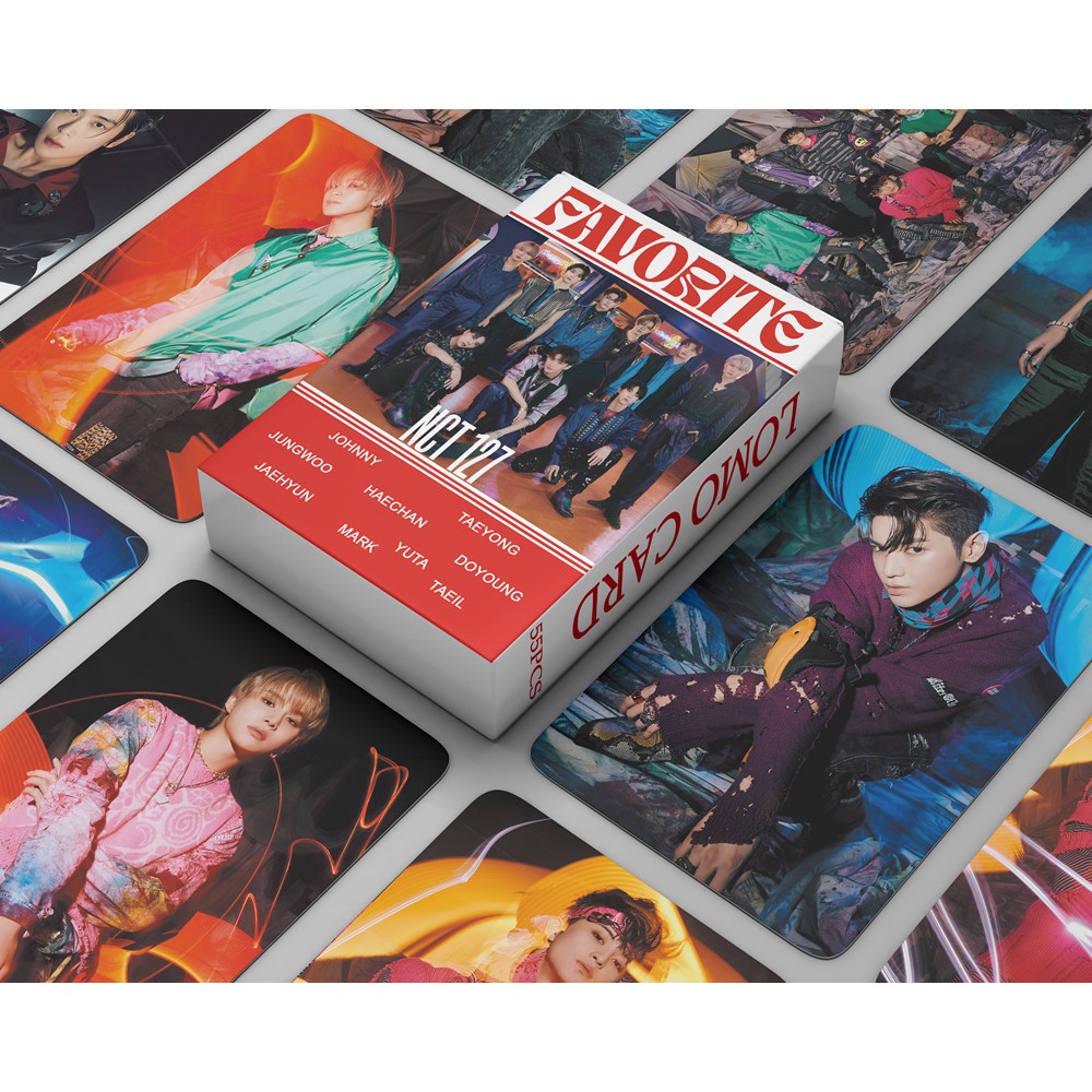 55pcs/box NCT127 Photocards 2021 favorite Album LOMO Card Postcard ((In STOCK) Kpop fan)